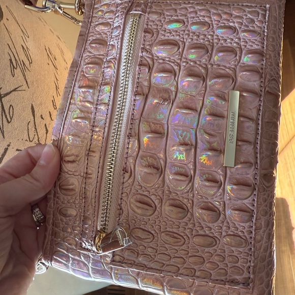 Brahmin Pink Crocodile Embossed Women's Bag - Picture 5 of 6